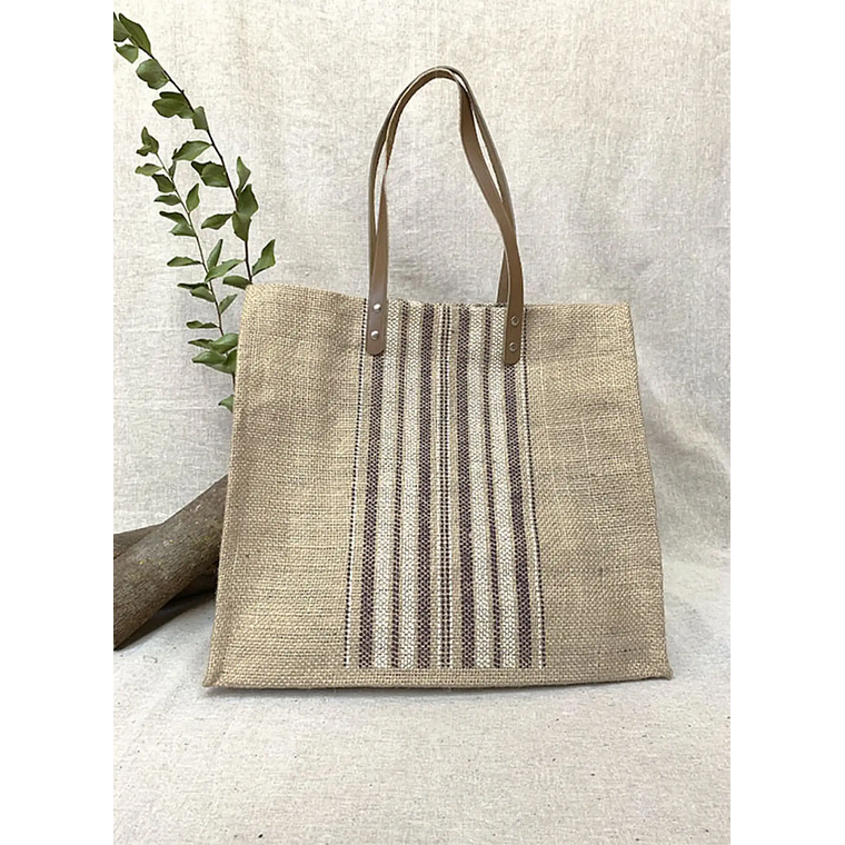 Bolsa de arpillera de yute 36 x 40 x 15 cm 3