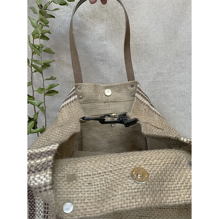 Bolsa de arpillera de yute 36 x 52 x 15 cm 2