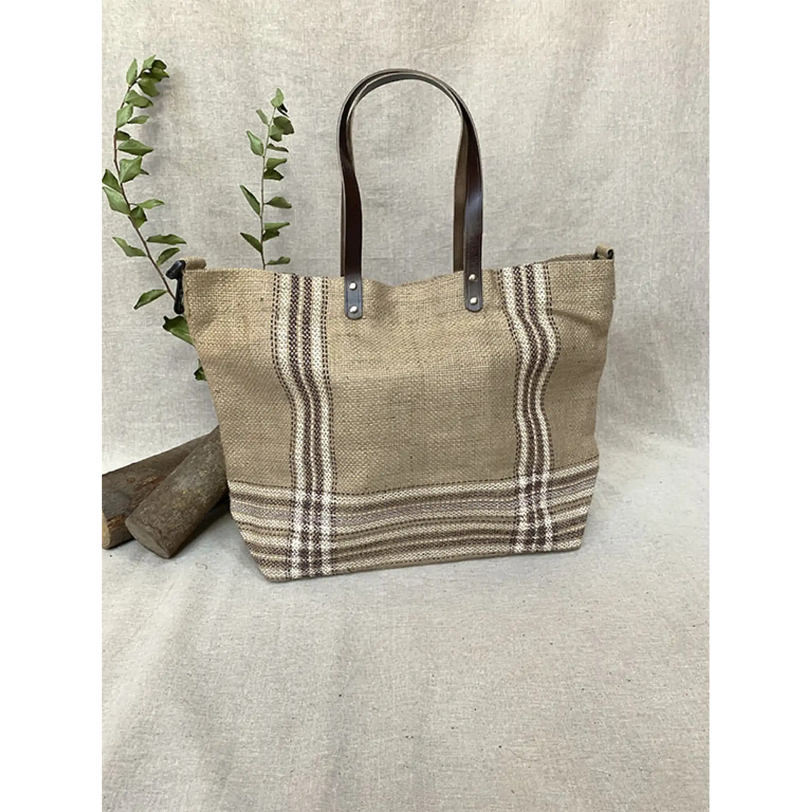 Bolsa de arpillera de yute 36 x 52 x 15 cm 3