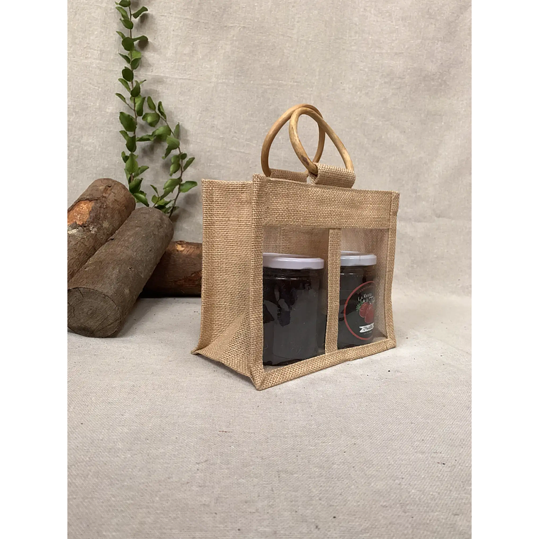 Bolsa de yute 2 frascos M 3
