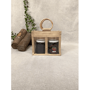 Bolsa de yute 2 frascos M