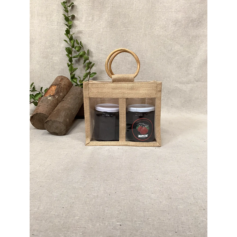 Bolsa de yute 2 frascos M 2