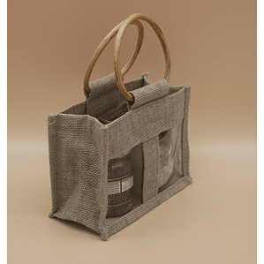 Bolsa de yute 2 frascos XS