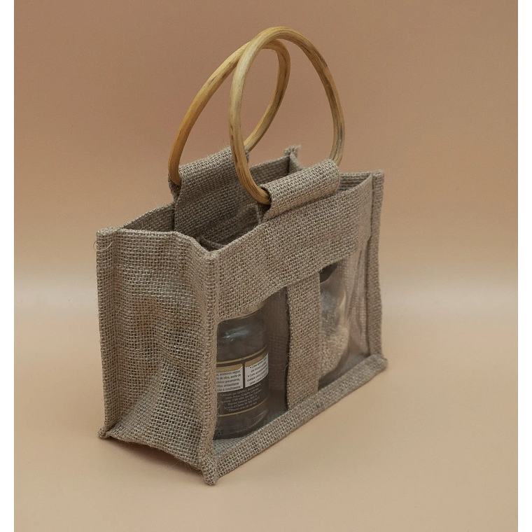 Bolsa de yute 2 frascos XS 2