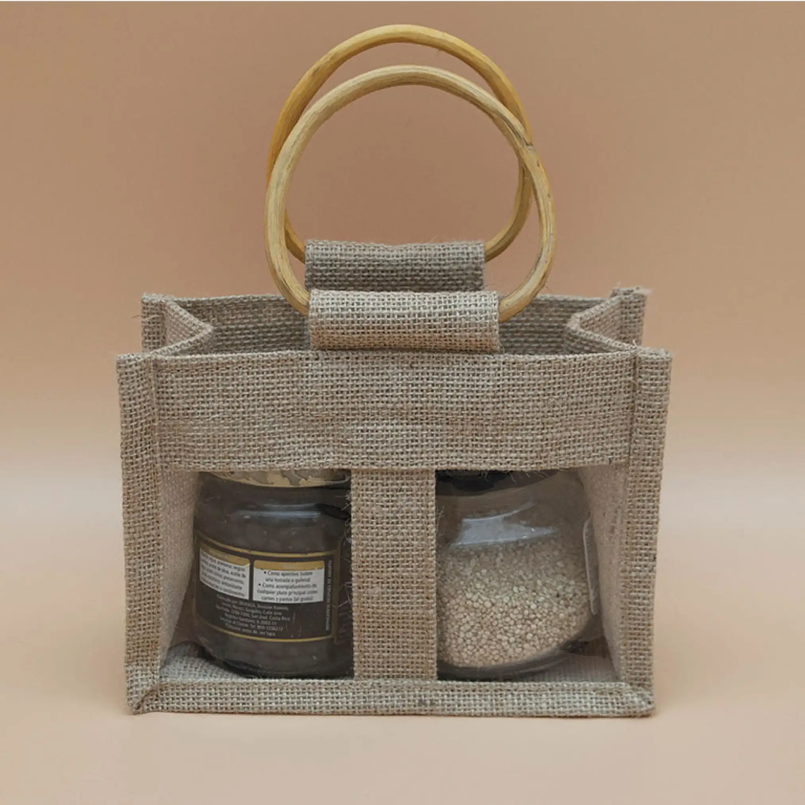 Bolsa de yute 2 frascos XS 3