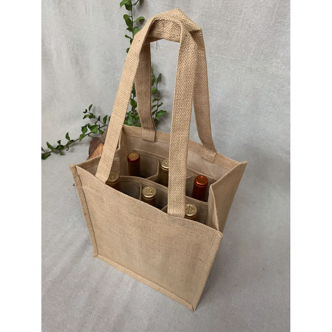 Bolsa de yute 6 botellas 4