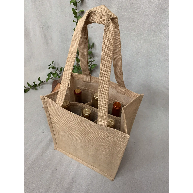 Bolsa de yute 6 botellas 4