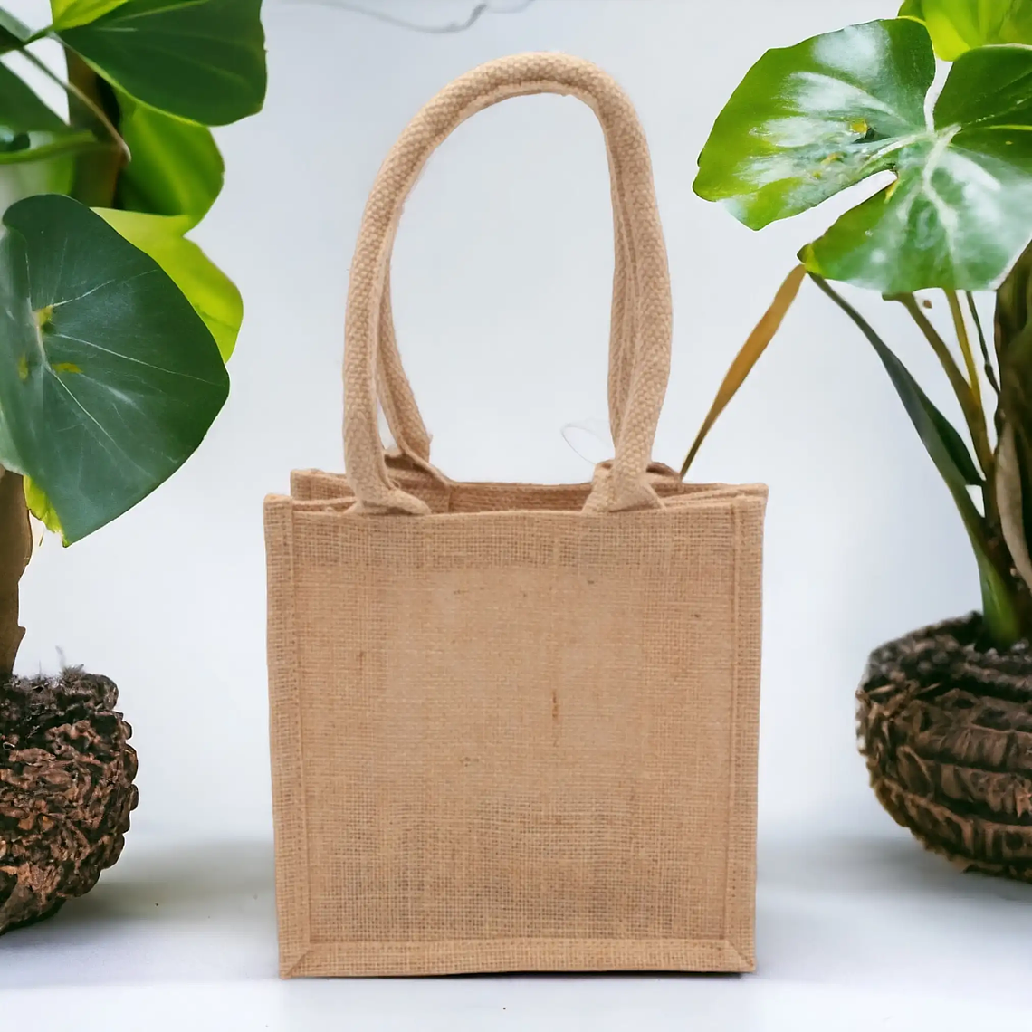 Bolsa de yute laminado 20 x 20 x 10 cm 2