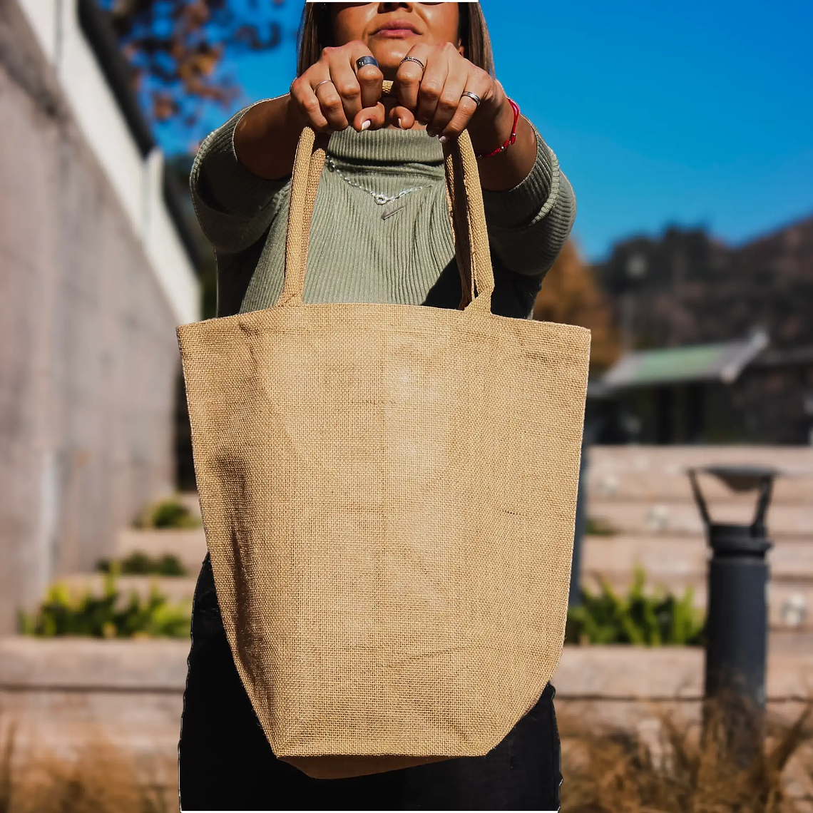 Bolsa de yute laminado 40 x 38 x 20 cm 4