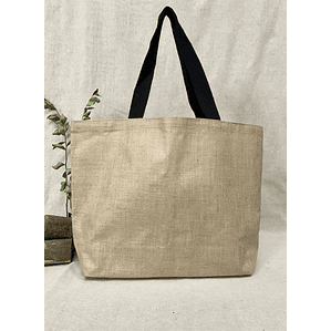 Bolsa de yute laminado 40 x 58 x 15 cm – Manilla Negra