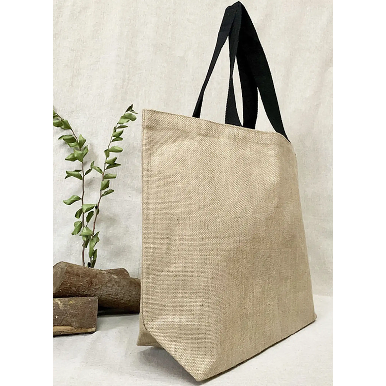 Bolsa de yute laminado 40 x 58 x 15 cm – Manilla Negra 3