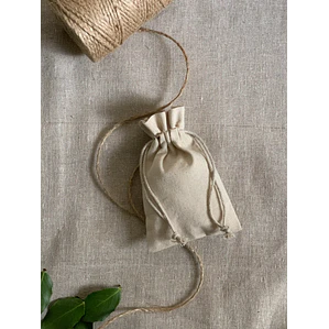 Saco de algodón 10 x 15 cm 6 onzas Natural