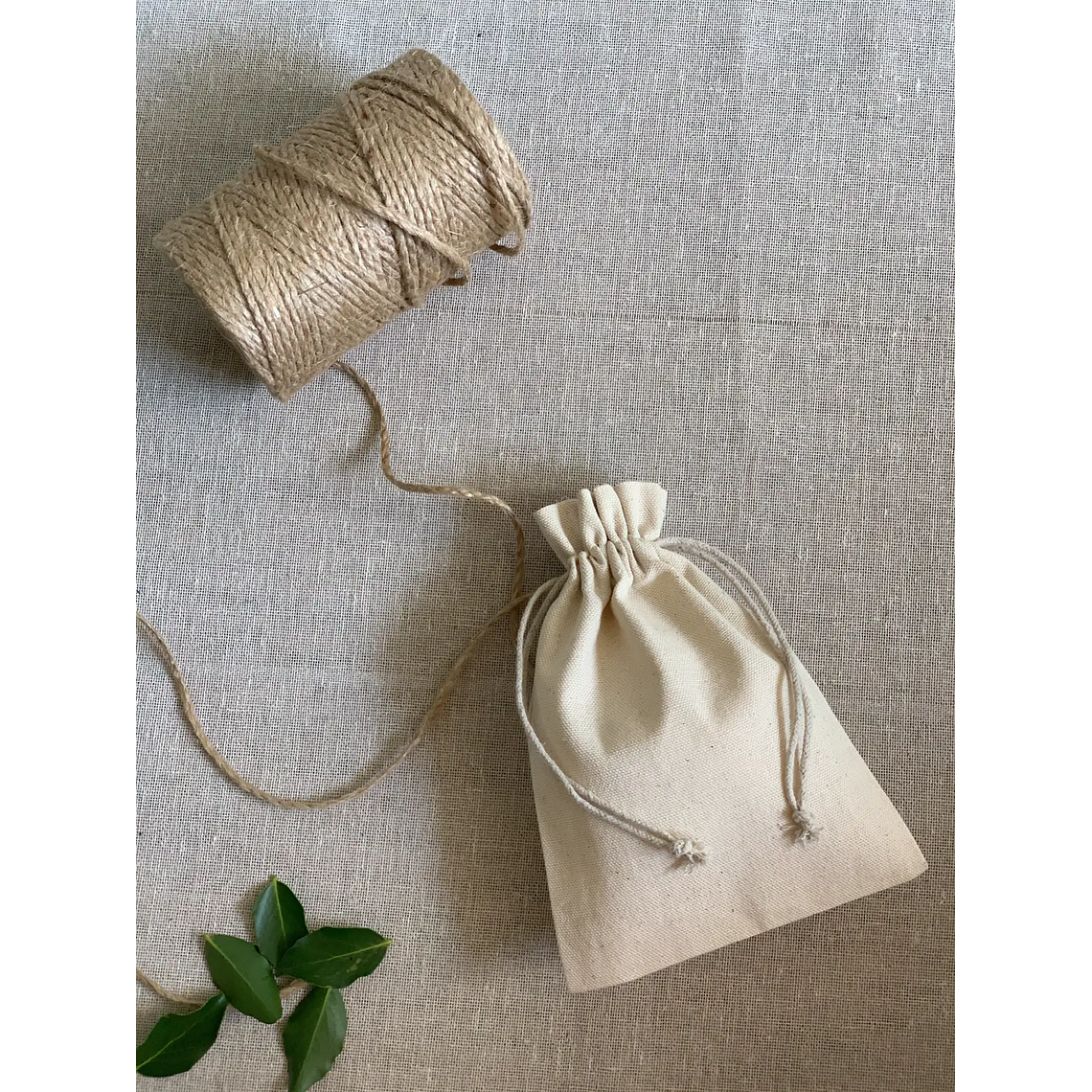 Saco de algodón 14 x 19 cm 6 onzas – Natural 2