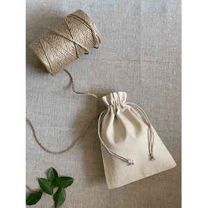 Saco de algodón 14 x 19 cm 6 onzas – Natural