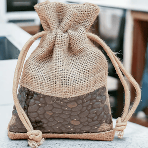Saco de yute 10 x 15 cm con ventana