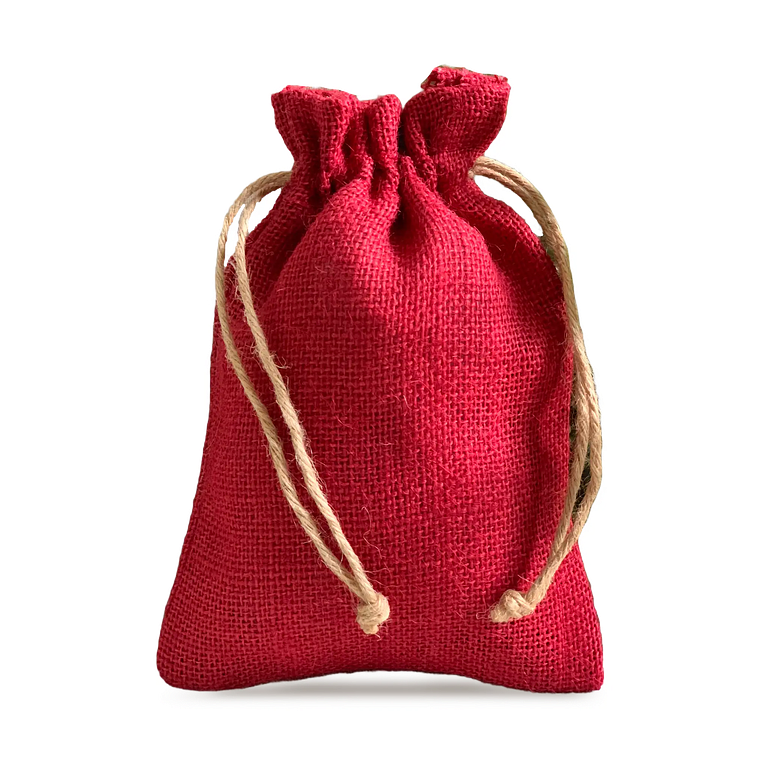 Saco de yute 14 x 19 cm en colores 2