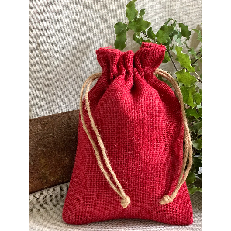 Saco de yute 14 x 19 cm en colores 7