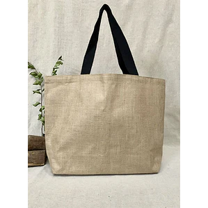 Bolsa de yute laminado 40 x 58 x 15 cm – Manilla Negra – Pack de 25 unidades