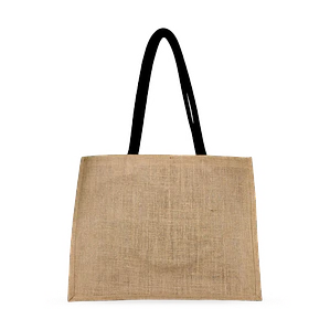 Bolsa de yute laminado 35 x 45 x 20 cm – Manilla Negra – Pack de 25 unidades