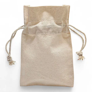 Saco de algodón 10 x 15 cm 6 onzas Natural – Pack de 25 unidades