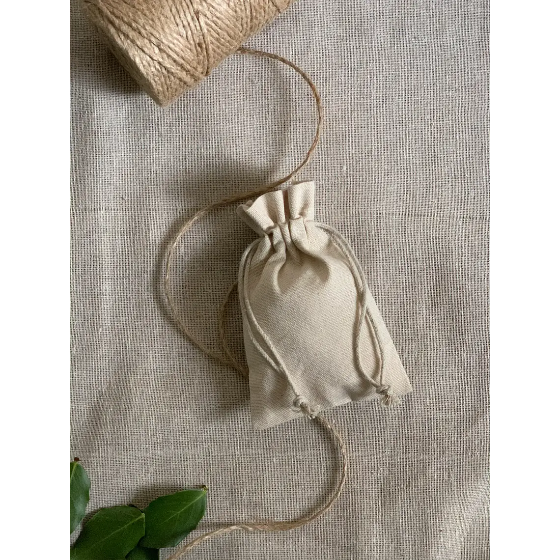 Saco de algodón 10 x 15 cm 6 onzas Natural – Pack de 25 unidades 3