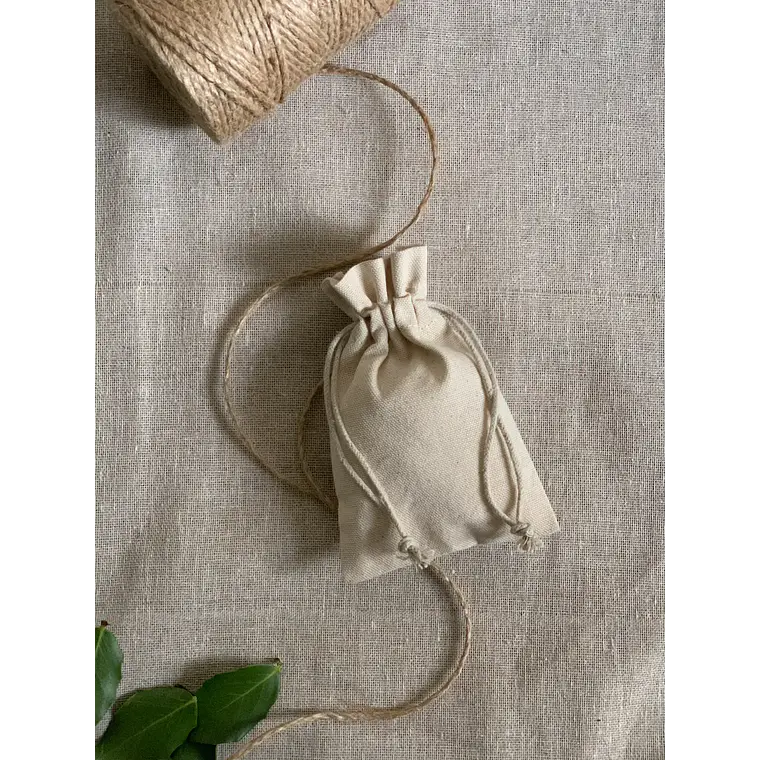 Saco de algodón 10 x 15 cm 6 onzas Natural – Pack de 25 unidades 3