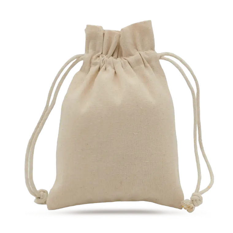 Saco de algodón 14 x 19 cm 6 onzas – Natural – Pack de 25 unidades 1