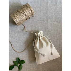 Saco de algodón 14 x 19 cm 6 onzas – Natural – Pack de 25 unidades
