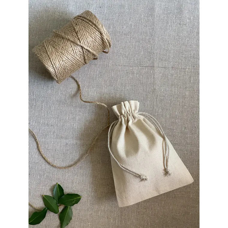 Saco de algodón 14 x 19 cm 6 onzas – Natural – Pack de 25 unidades 2