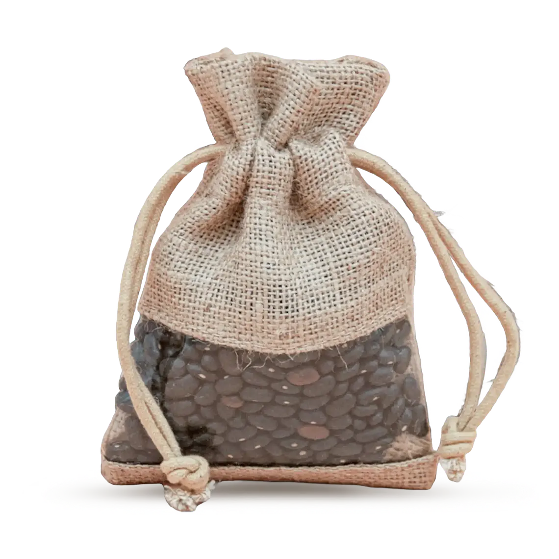 Saco de yute 10 x 15 cm con ventana – Pack de 25 unidades 1