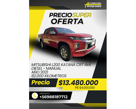 MISTSUSHI L200 KATANA CRT 4X4 