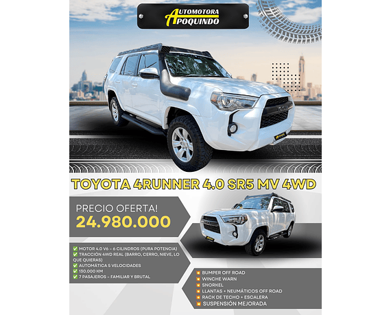 TOYOTA 4RUNNER 4.0 SR5 MV 4WD