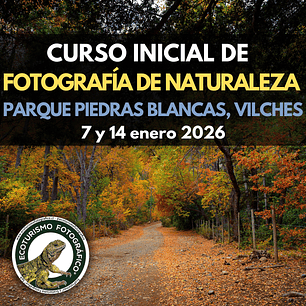 CURSO INICIAL DE FOTOGRAFÍA EN TERRENO - PARQUE PIEDRAS BLANCAS - 7 Y 14 DE ENERO DE 2026