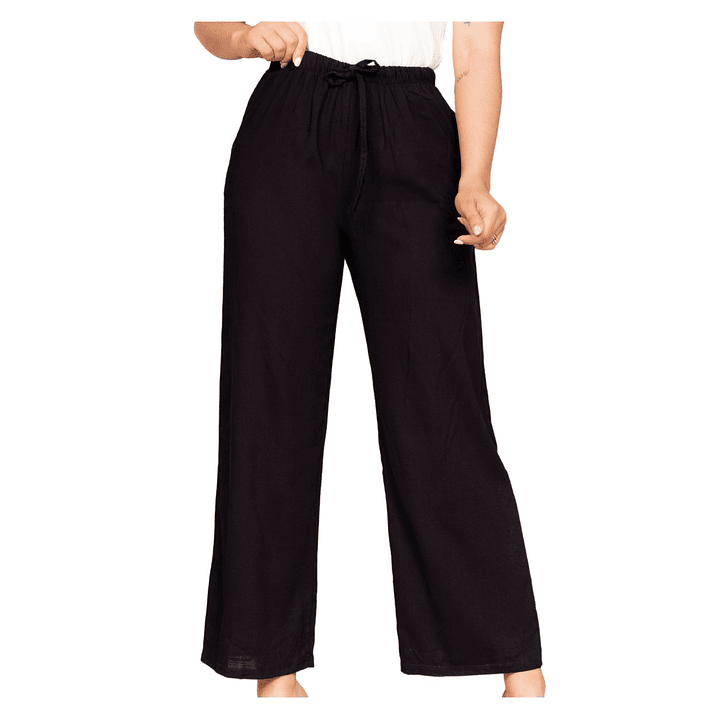 Pantalón Lino Elasticado Laurelie Mujer 1