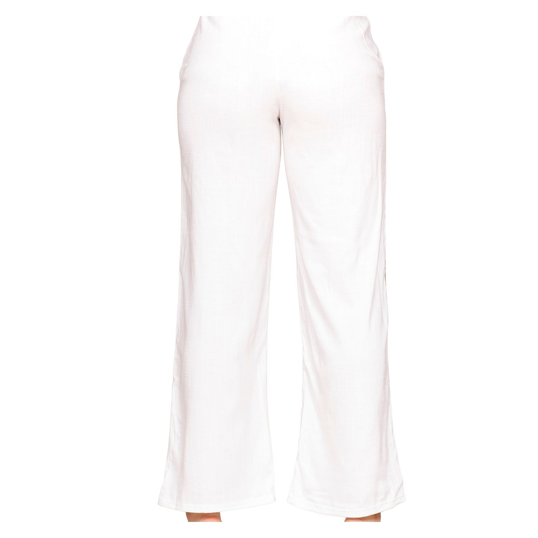 Pantalón Lino Elasticado Laurelie Mujer 9