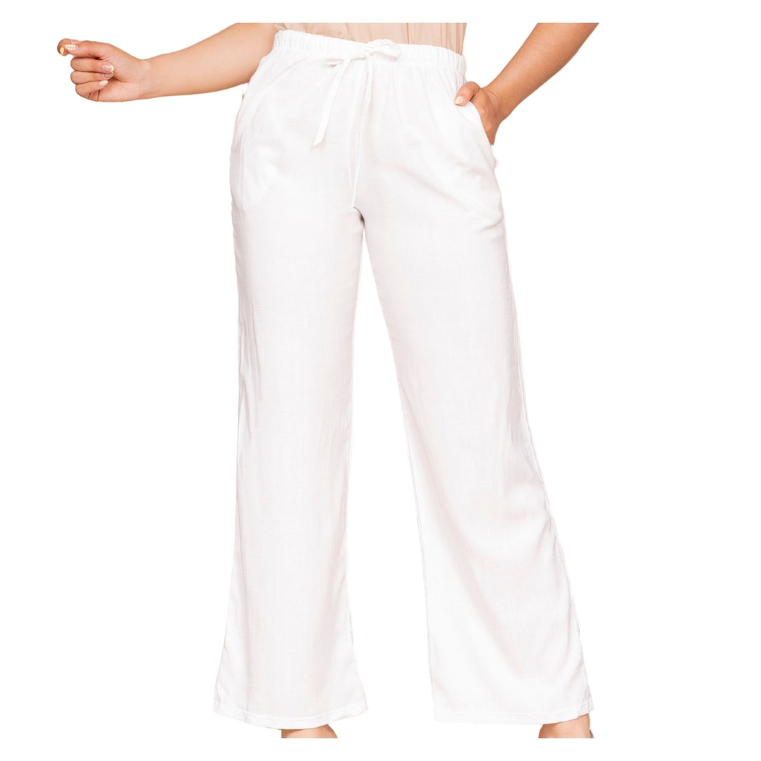 Pantalón Lino Elasticado Laurelie Mujer 7