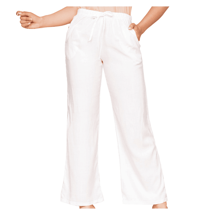 Pantalón Lino Elasticado Laurelie Mujer 7