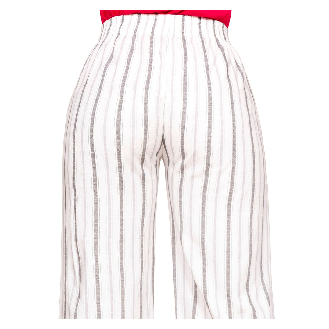 Pantalón Lino a Rayas Elasticado Jennifer Mujer 5