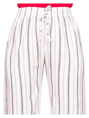 Pantalón Lino a Rayas Elasticado Jennifer Mujer