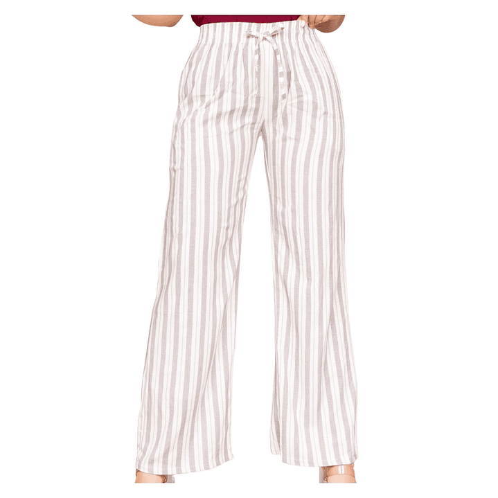 Pantalón Lino a Rayas Elasticado Jennifer Mujer 6