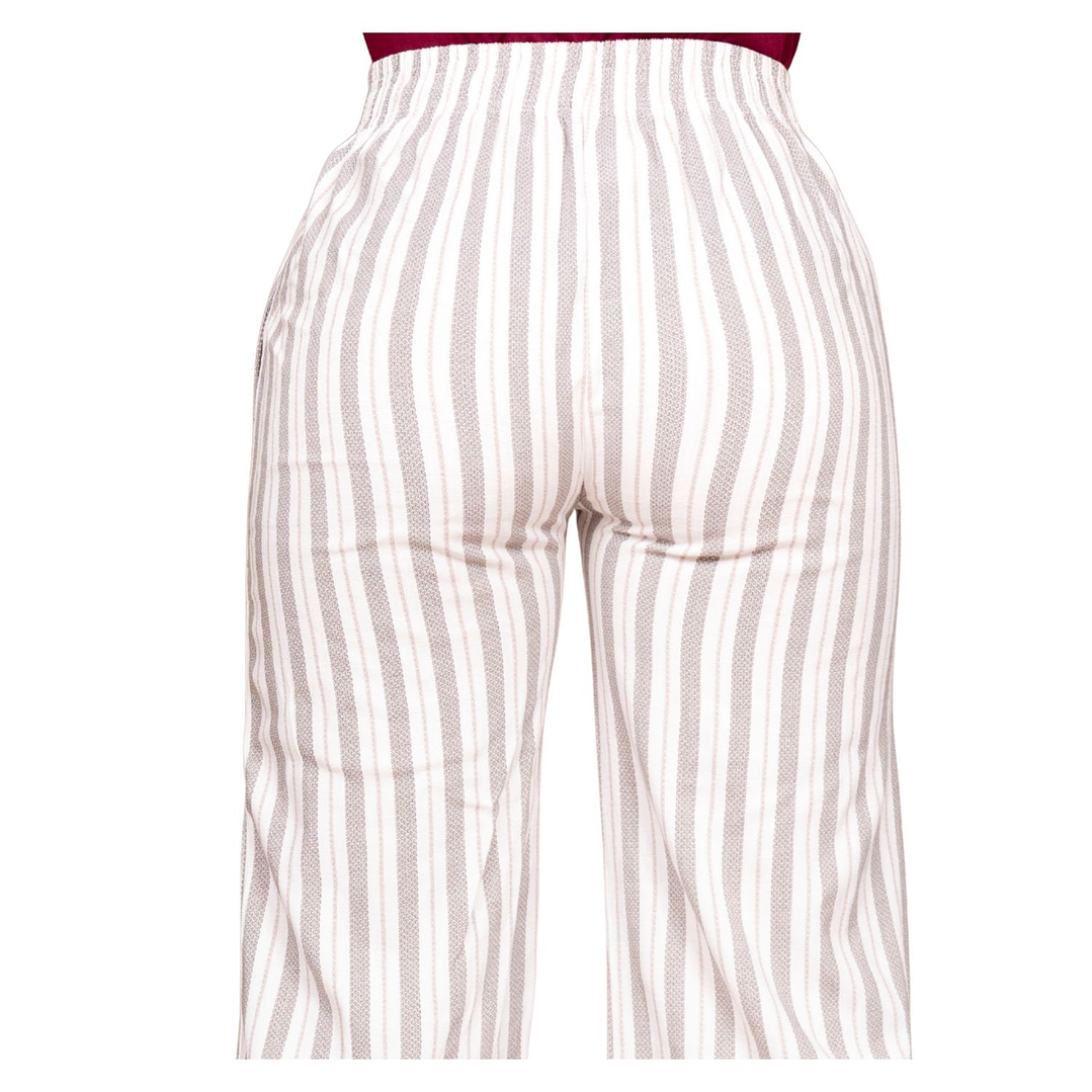Pantalón Lino a Rayas Elasticado Jennifer Mujer 10