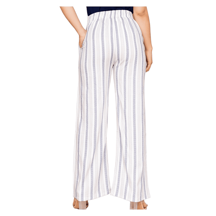 Pantalón Lino a Rayas Elasticado Jennifer Mujer 14
