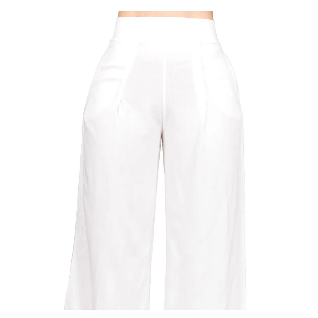 Pantalón Lino Pinzas Faby Mujer 32