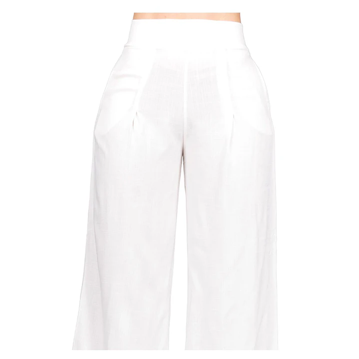 Pantalón Lino Pinzas Faby Mujer 32