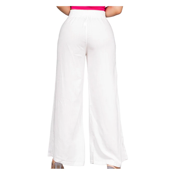Pantalón Lino Pinzas Faby Mujer 34