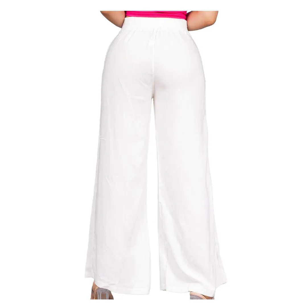 Pantalón Lino Pinzas Faby Mujer 39