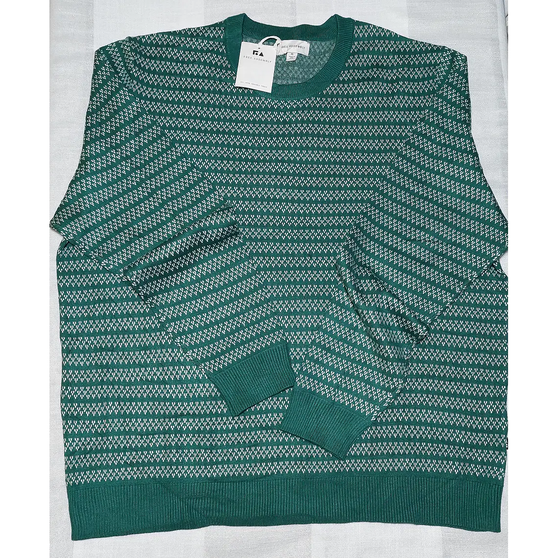 SWEATER CASUAL VERDE FREE ASSEMBLY TALLA XL 3