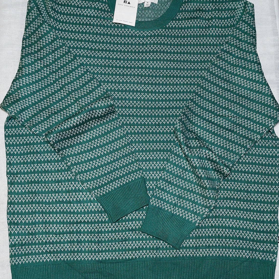 SWEATER CASUAL VERDE FREE ASSEMBLY TALLA XL 3