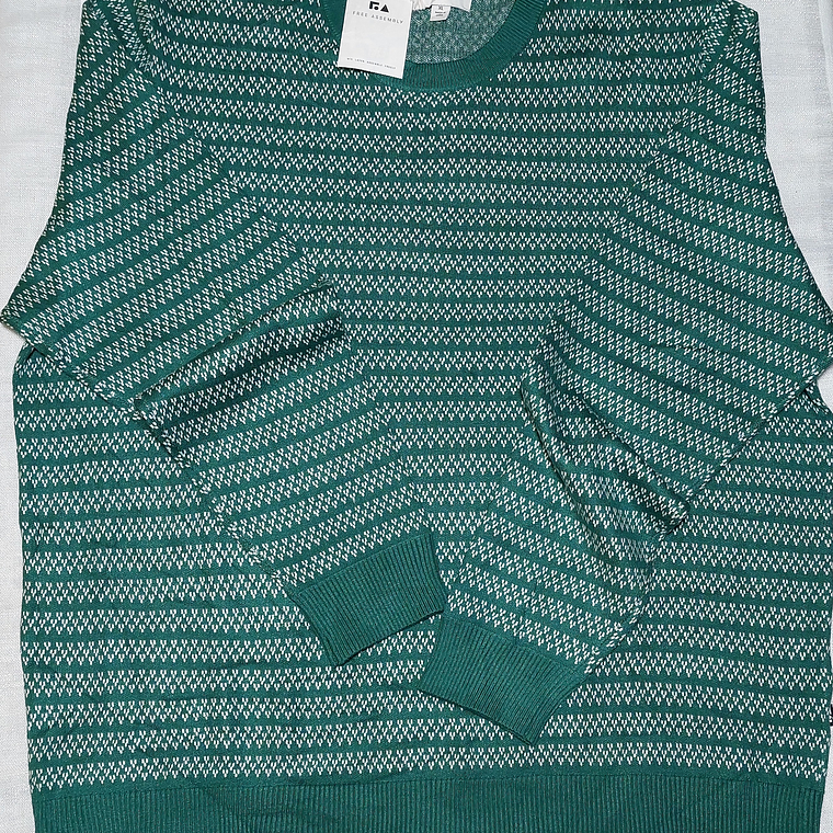SWEATER CASUAL VERDE FREE ASSEMBLY TALLA XL 3