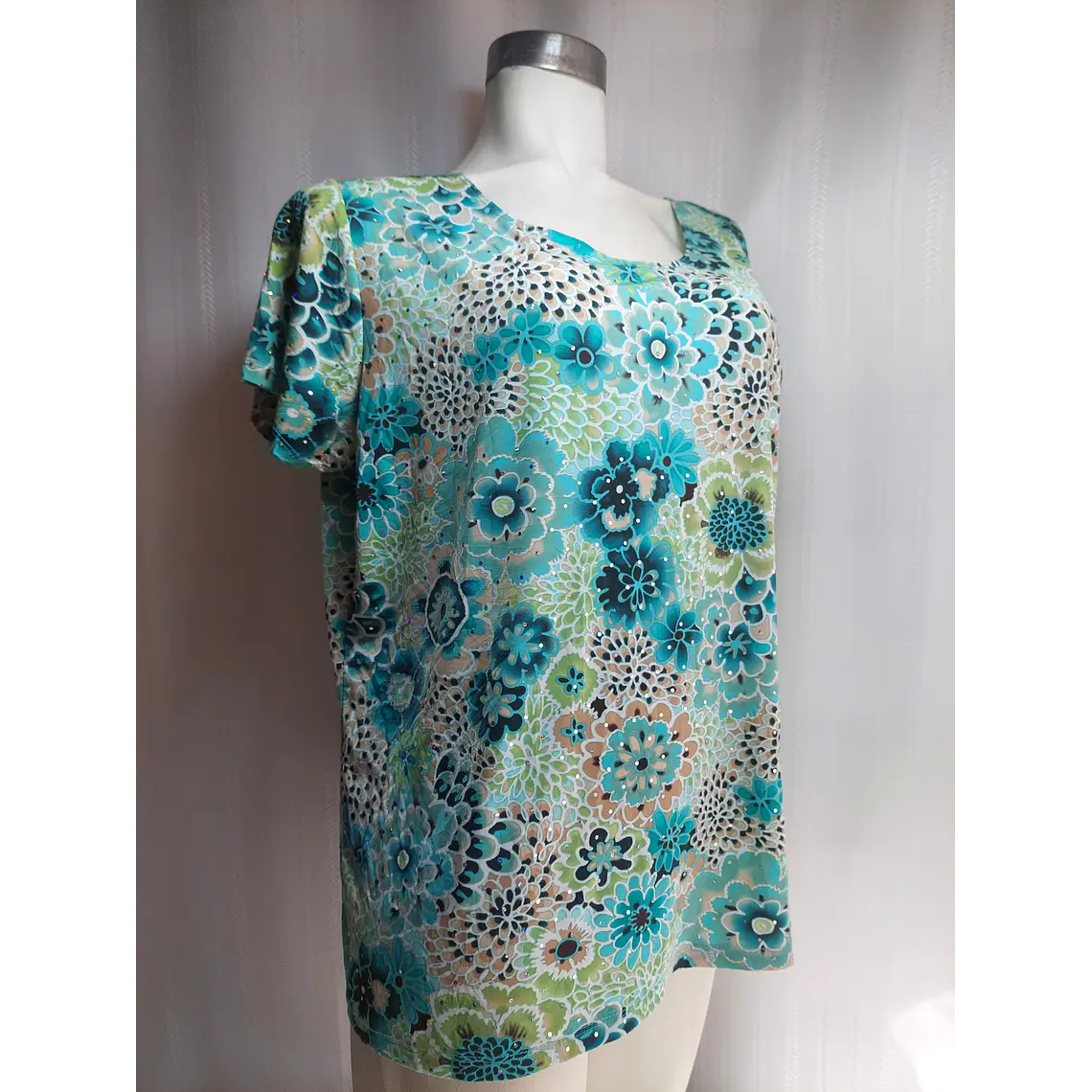BLUSA MULTICOLOR SUSAN LAWRENCE TALLA 2XL 1
